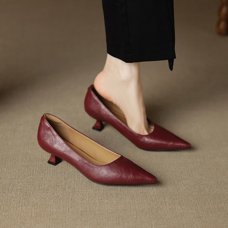 Tacones Aeris de cuero genuino