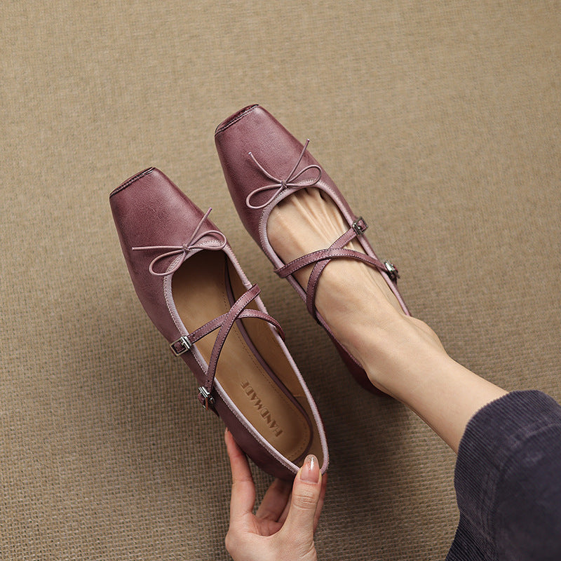 Daphne Genuine Leather Flats