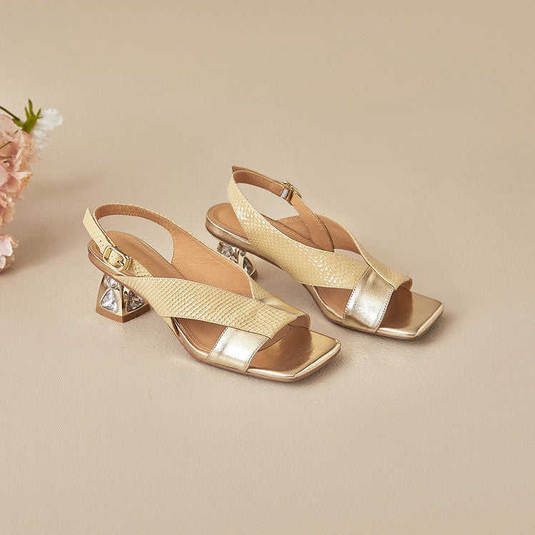 Tacones de cuero genuino Virelli