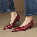 Emma Pumps aus echtem Leder mit spitzer Kappe