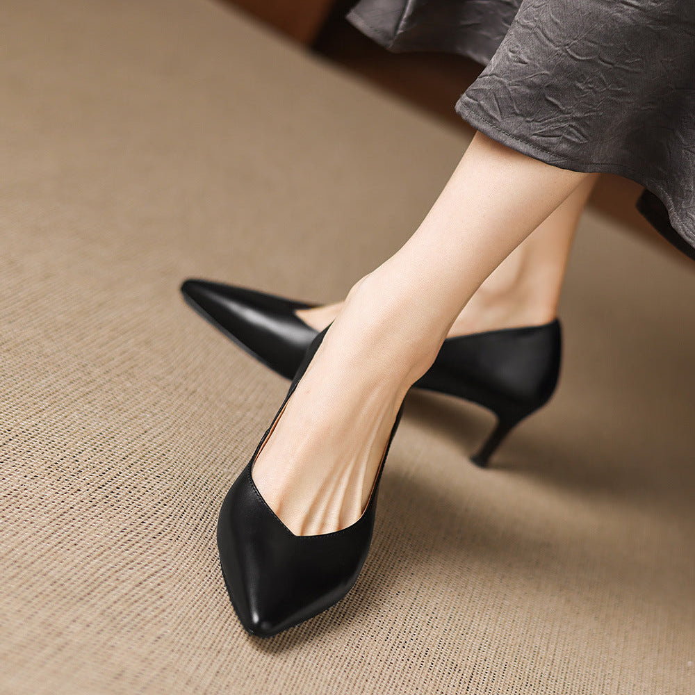 Escarpins Lenora en cuir véritable