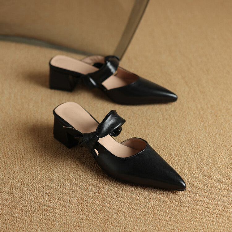 Mules de piel Noressa