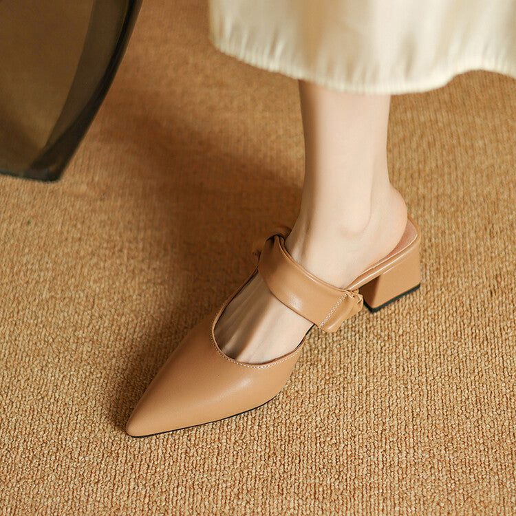 Mules de piel Noressa