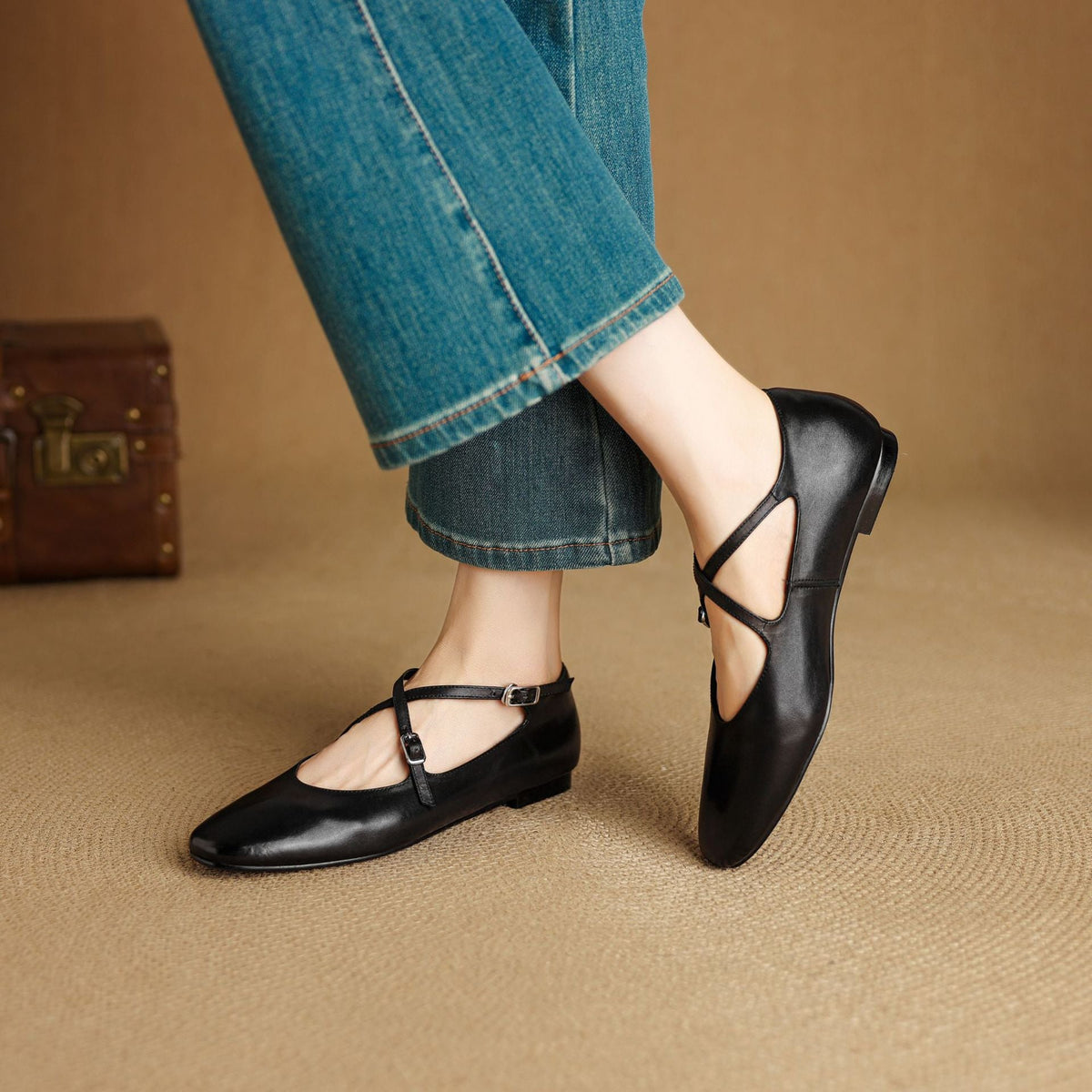 Scarpe basse Avelin in vera pelle