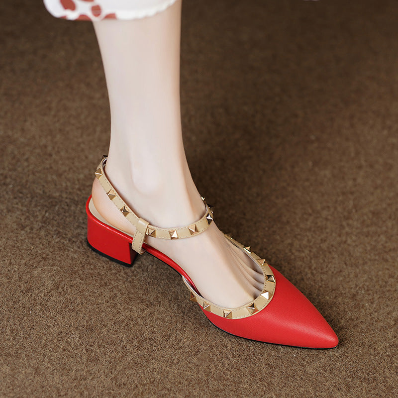 Tacones Stella de cuero genuino
