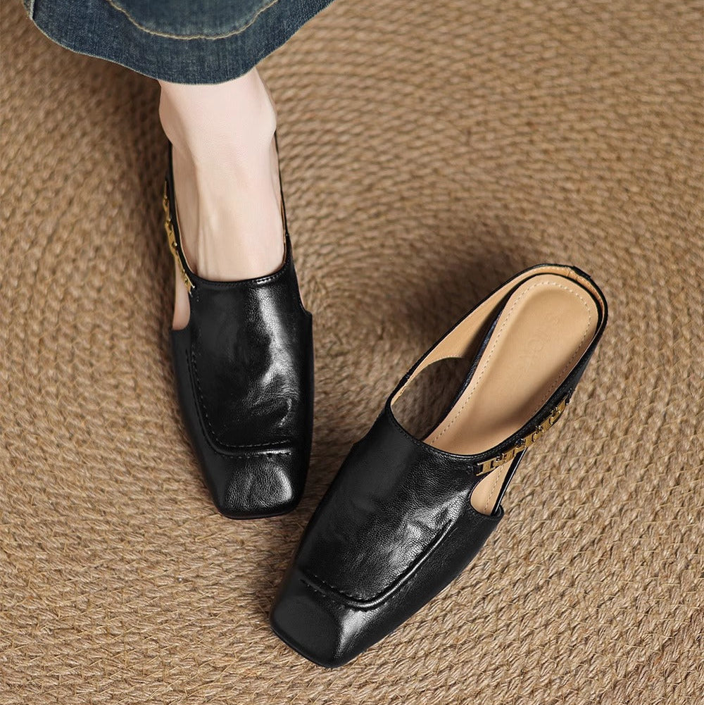 Mules de cuero Avella