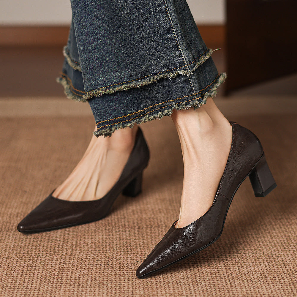 Talons Lorvane en cuir véritable
