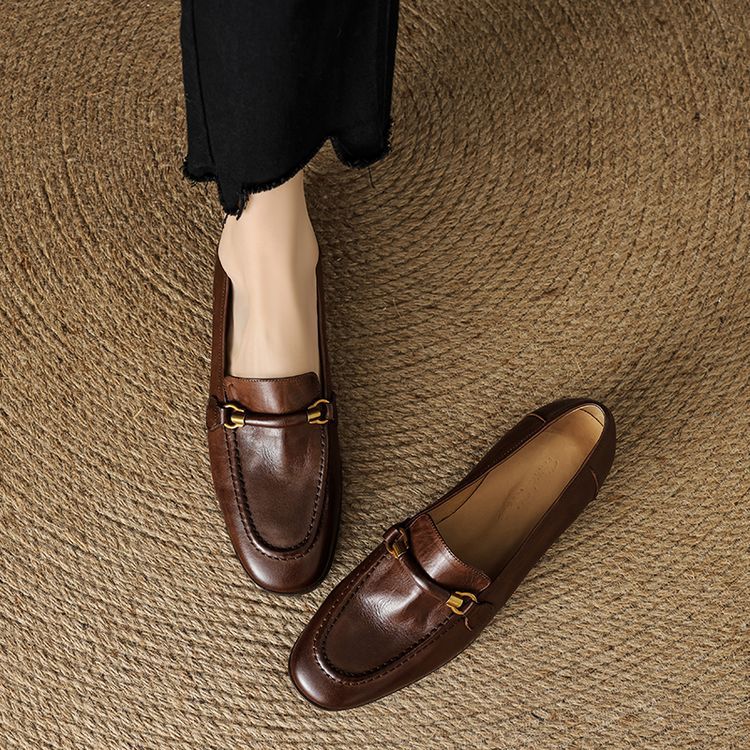 Belira loafers i äkta läder