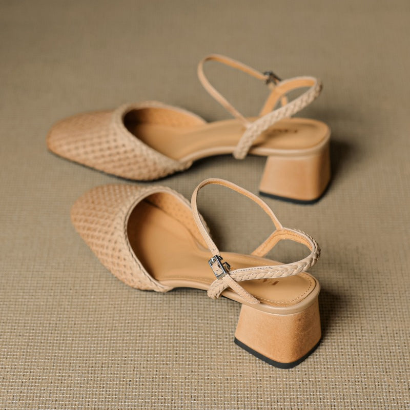 Tacones Orelia de cuero genuino