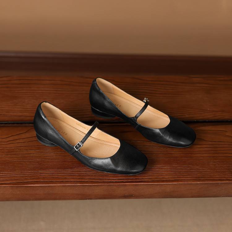 Scarpe basse Rose in vera pelle