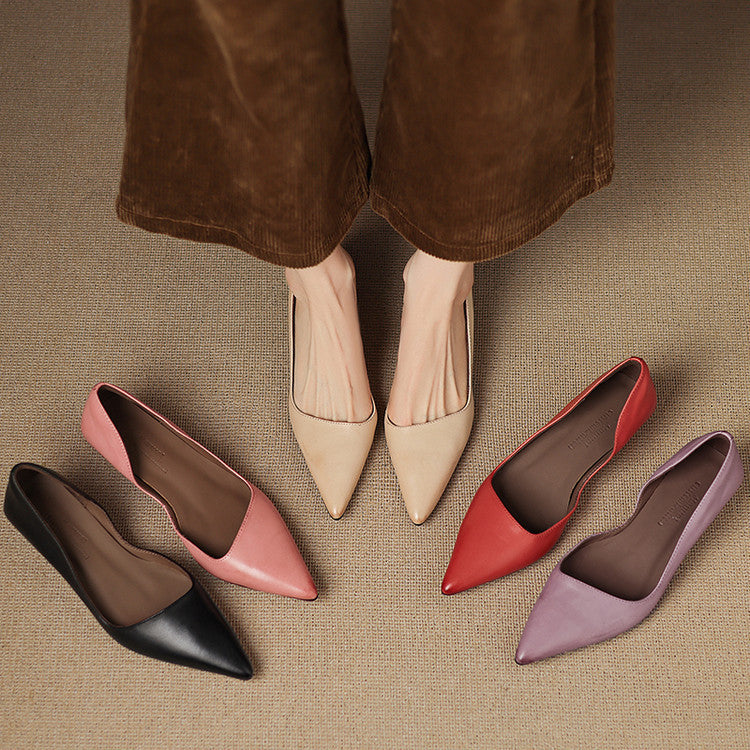 Tacones Vienna de cuero genuino