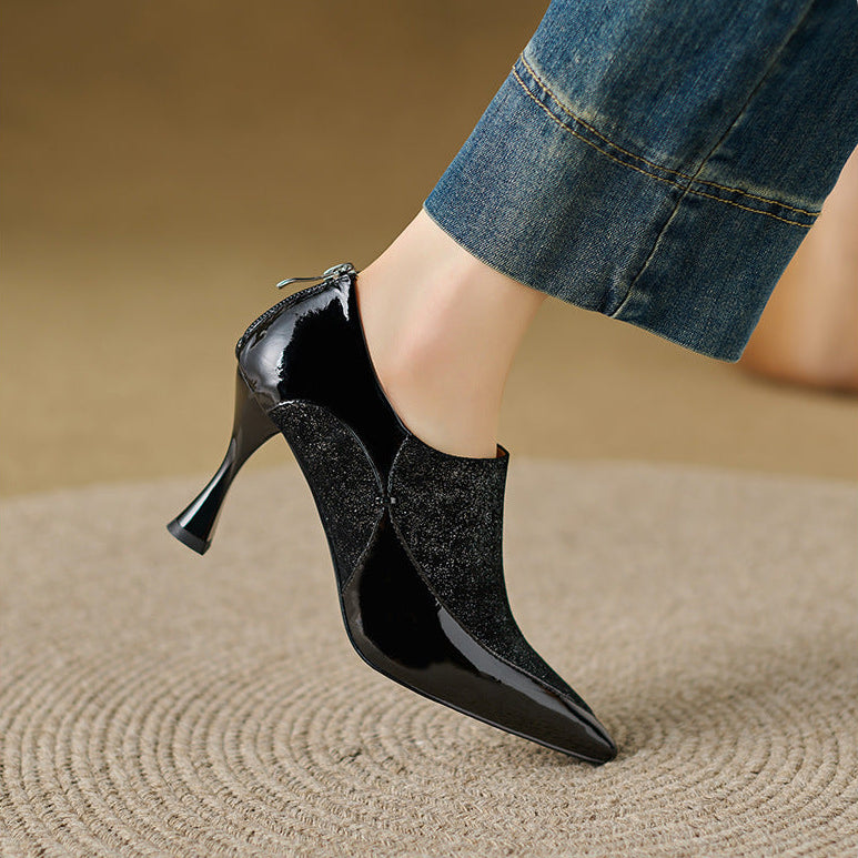 Tacones Evara de cuero genuino