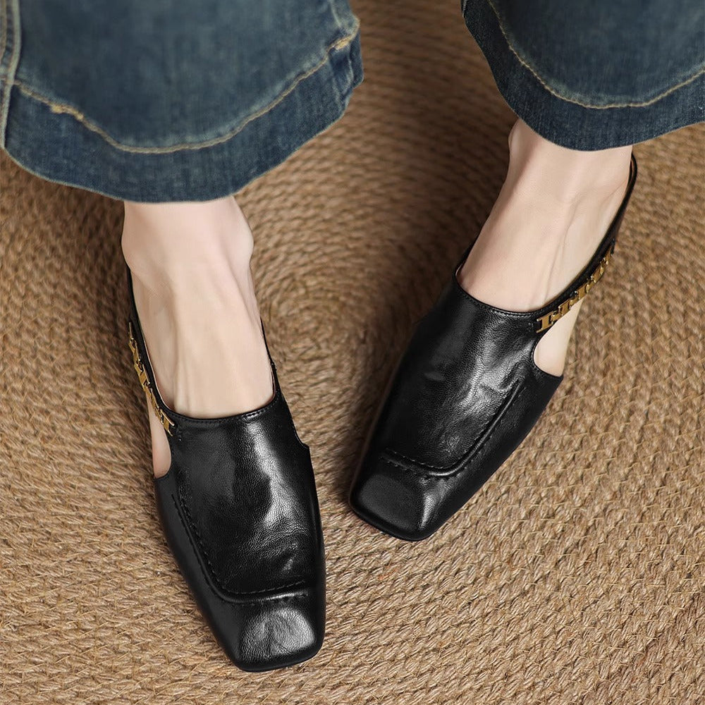 Mules de cuero Avella