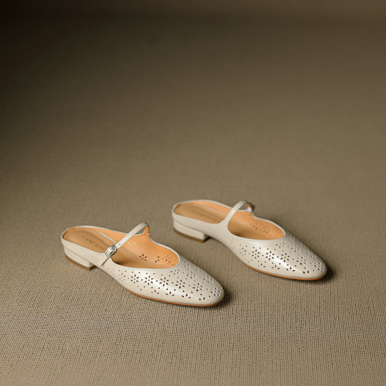 Mules Alina in vera pelle