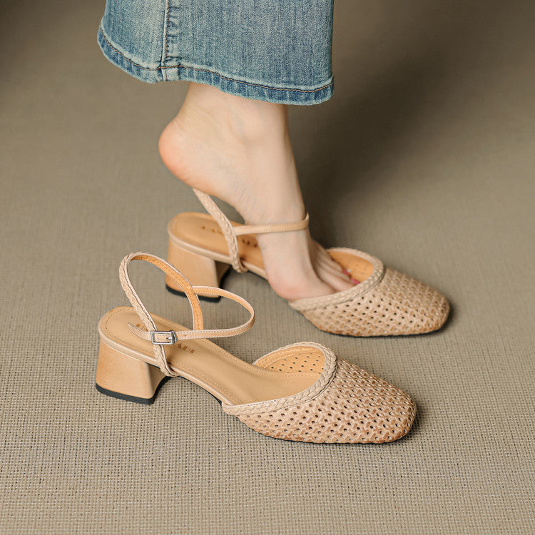 Tacones Orelia de cuero genuino