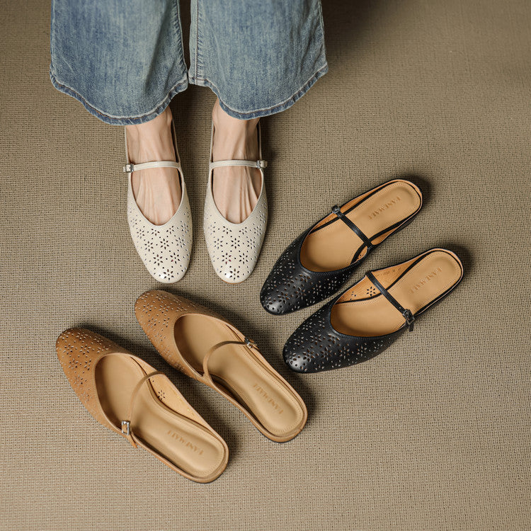 Mules Alina in vera pelle