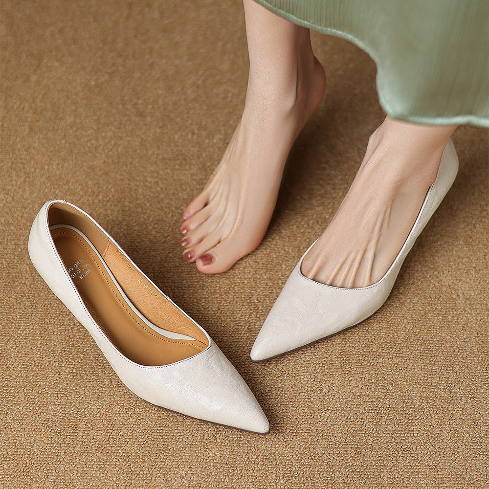 Tacones Elore de cuero genuino