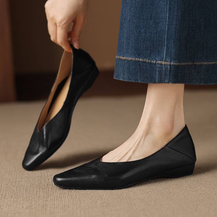 Zapatos planos Darsi de cuero genuino