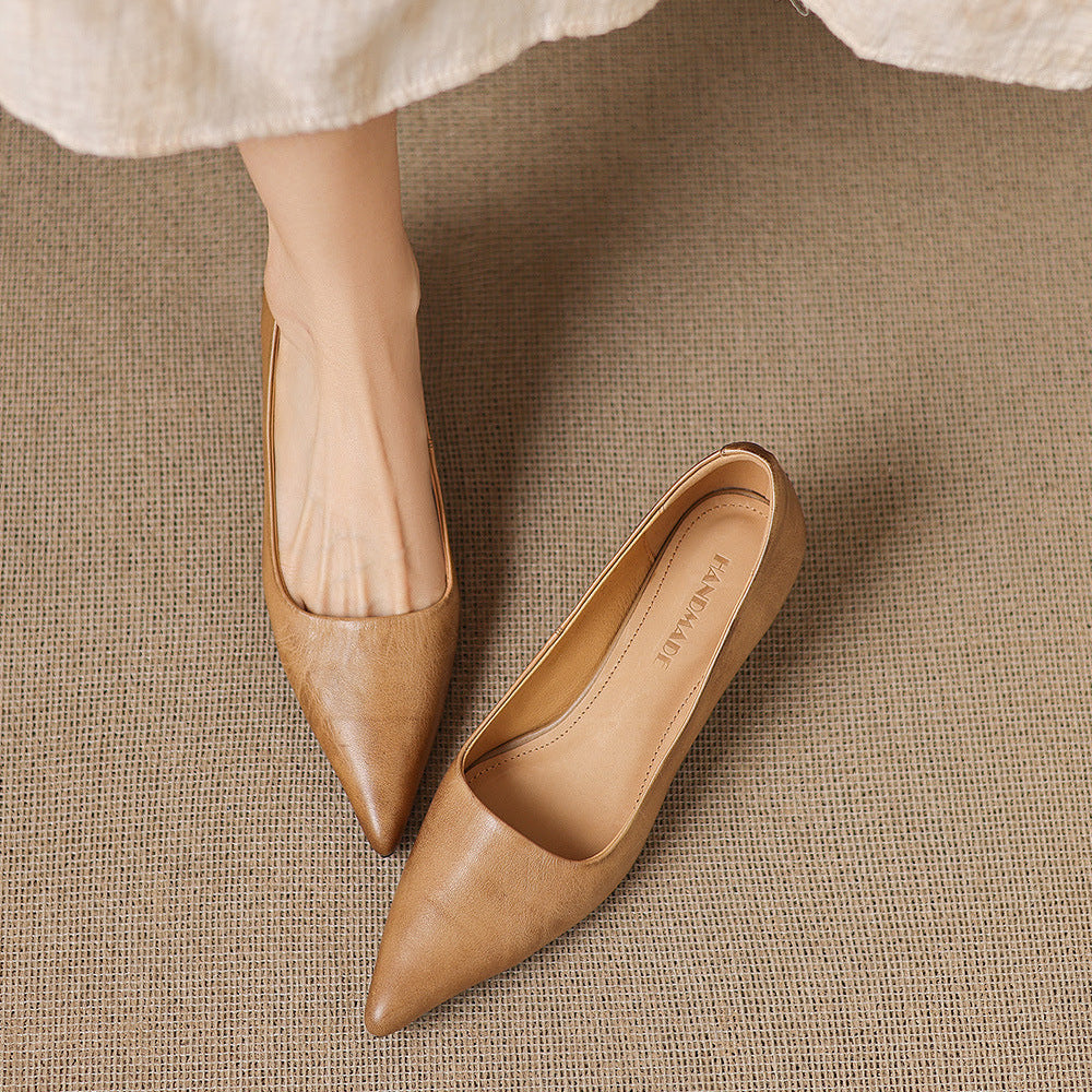 Tacones Revia de cuero genuino