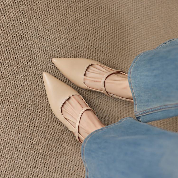 Kemi Slingbacks van Echt Leer