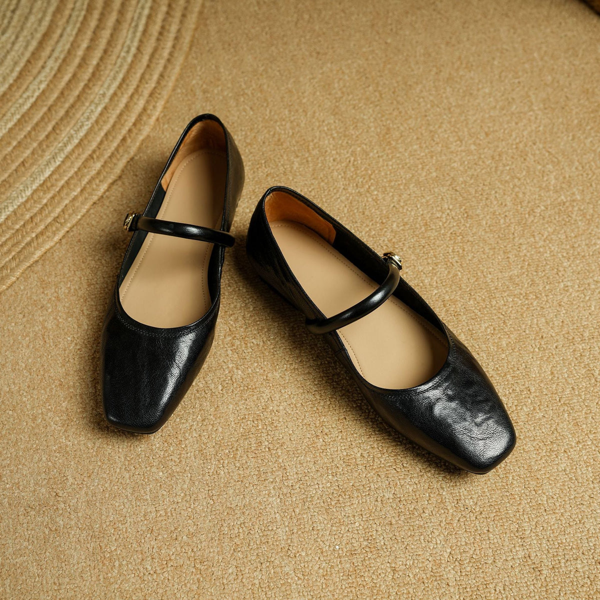 Chaussures plates Islae en cuir véritable