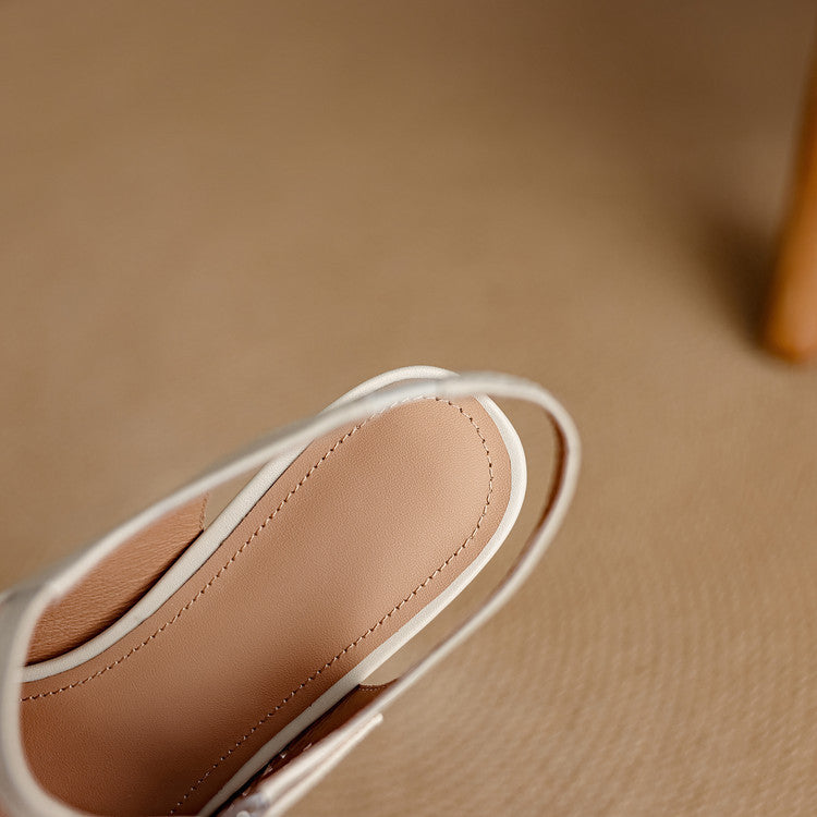 Escarpins slingback ajourés en cuir véritable Bela