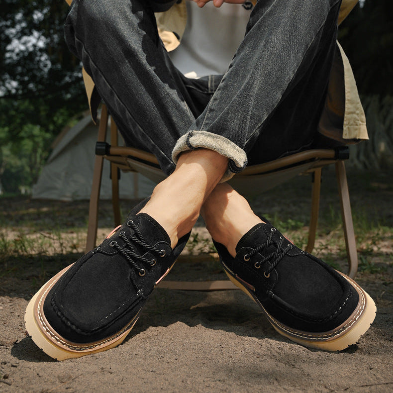Chaussures à lacets en cuir véritable Harbor