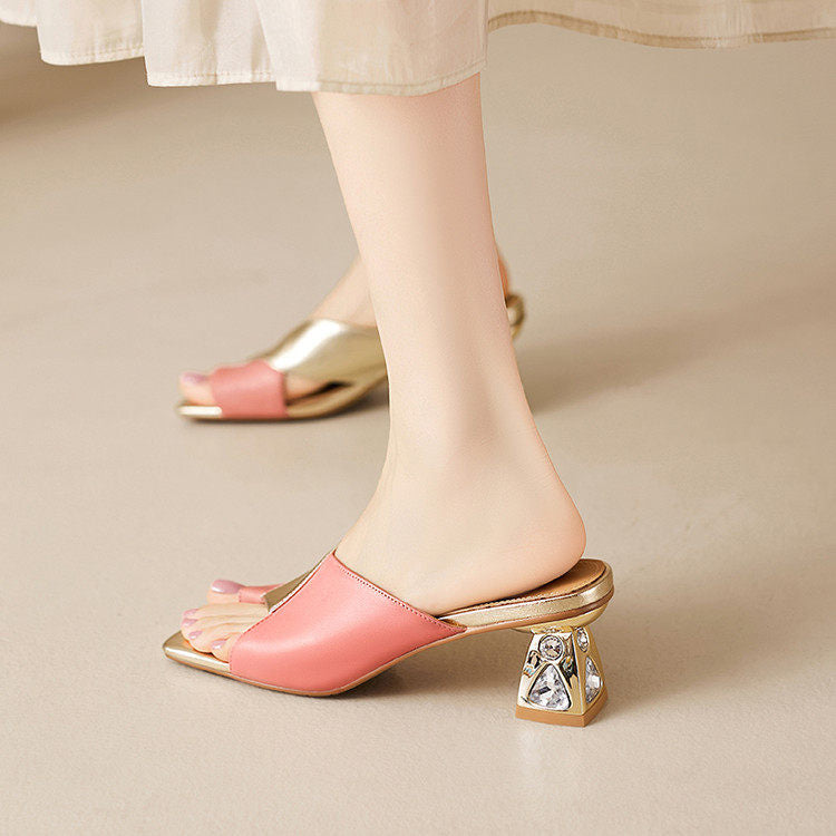 Tacones Opaline de cuero genuino
