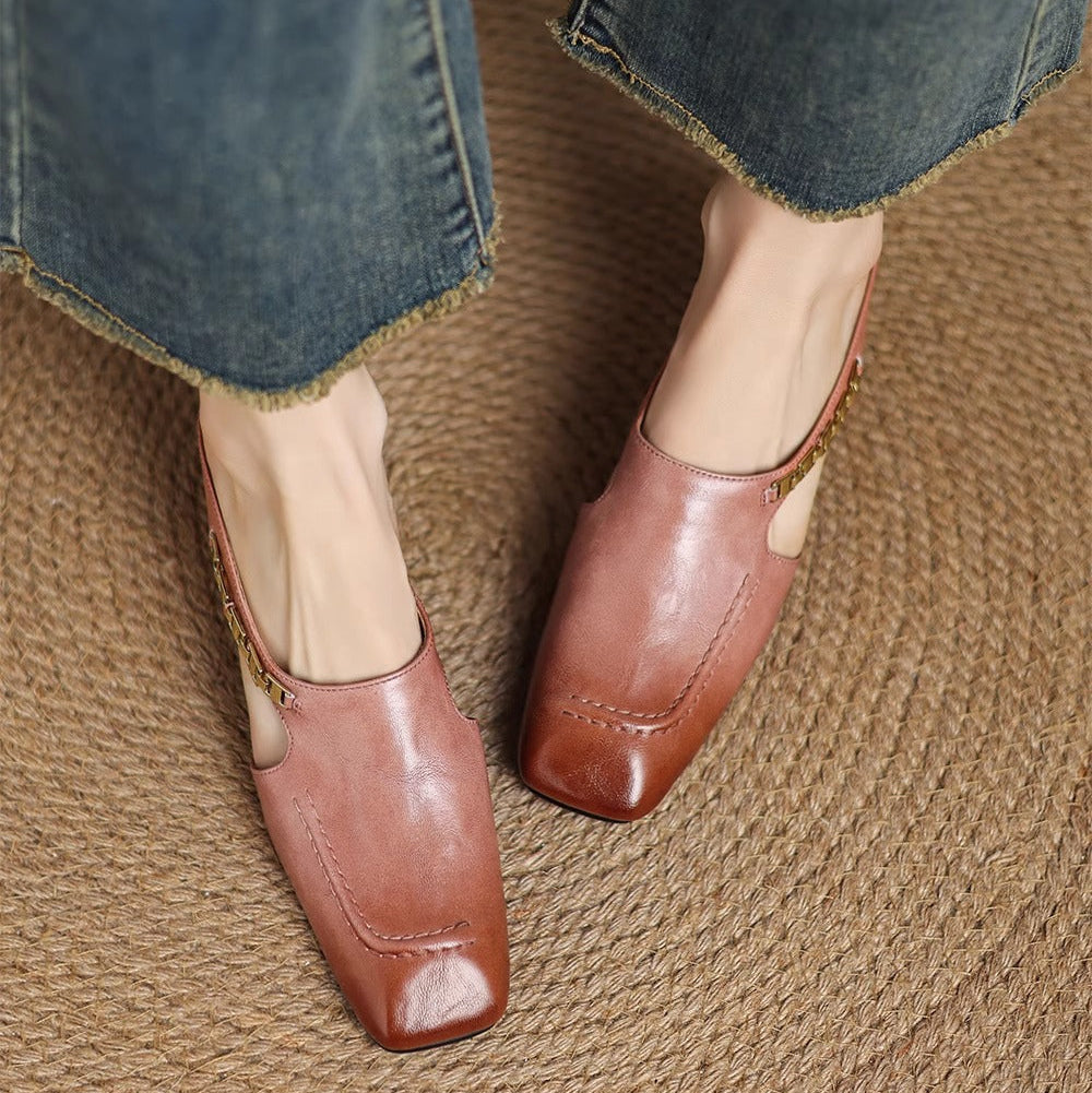 Mules de cuero Avella