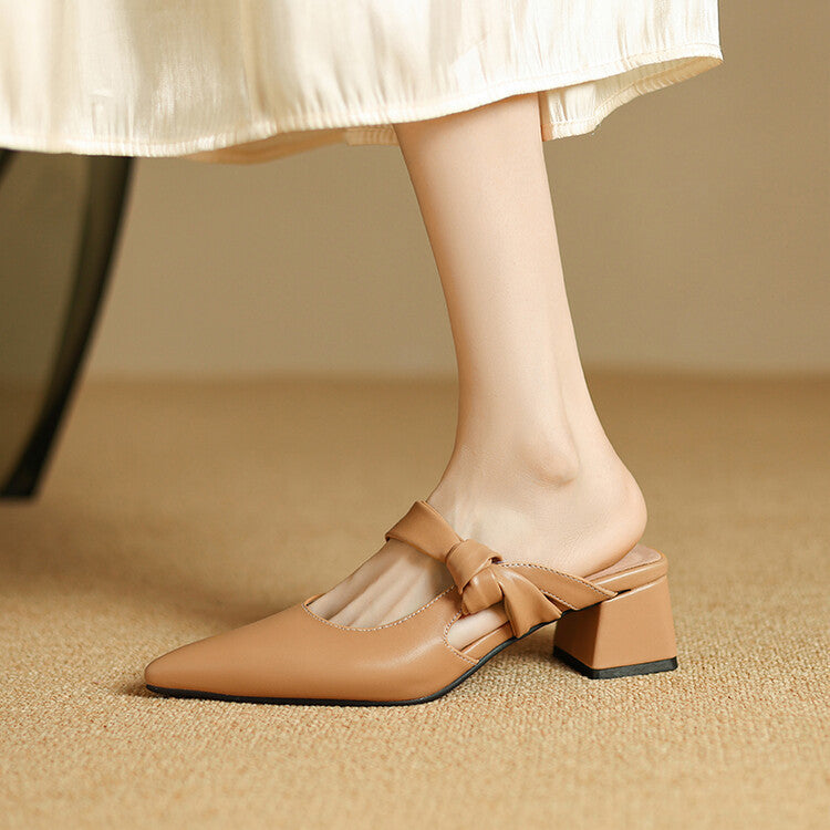 Mules de piel Noressa