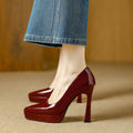 Tacones Vela de cuero genuino