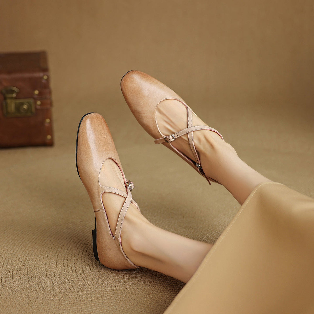 Scarpe basse Avelin in vera pelle