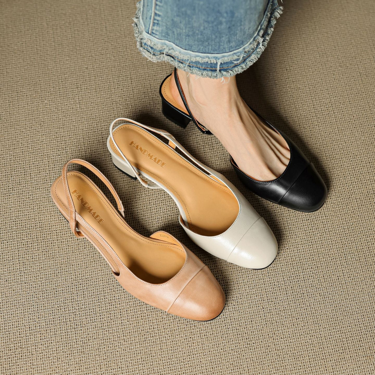 Zapatos de tacón Lureth de piel auténtica