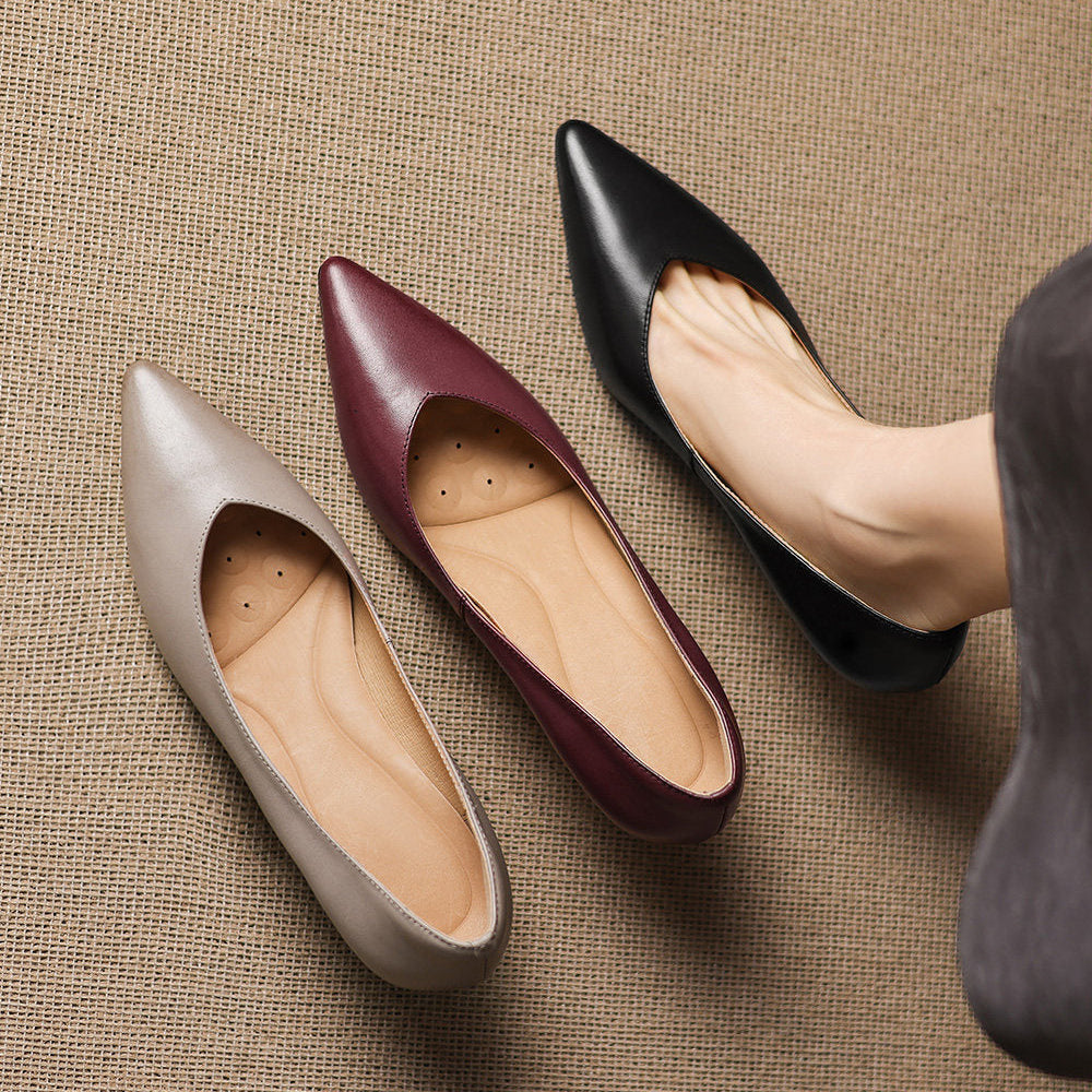 Escarpins Lenora en cuir véritable