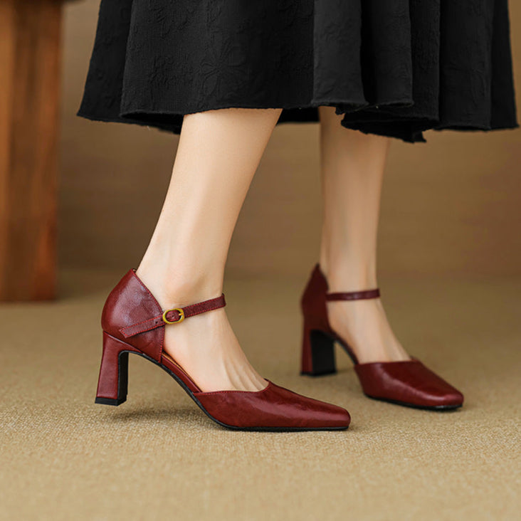 Amaris Genuine Leather Heels