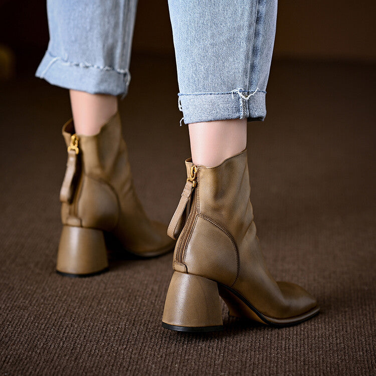 Botas Livia em pele genuína