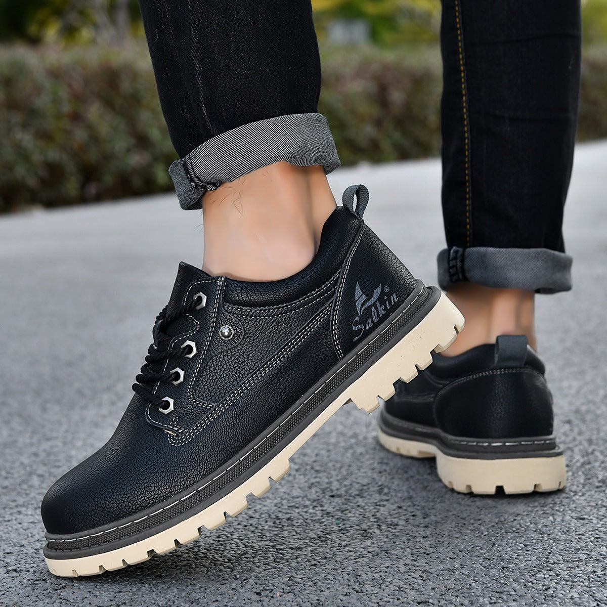 Chaussures à lacets Rexton en cuir premium