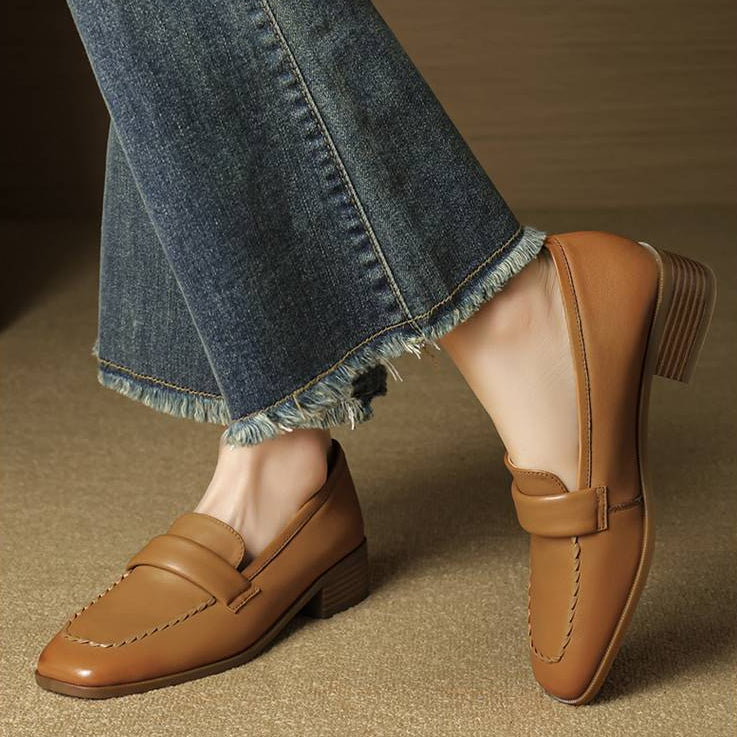 Evren loafers i äkta läder