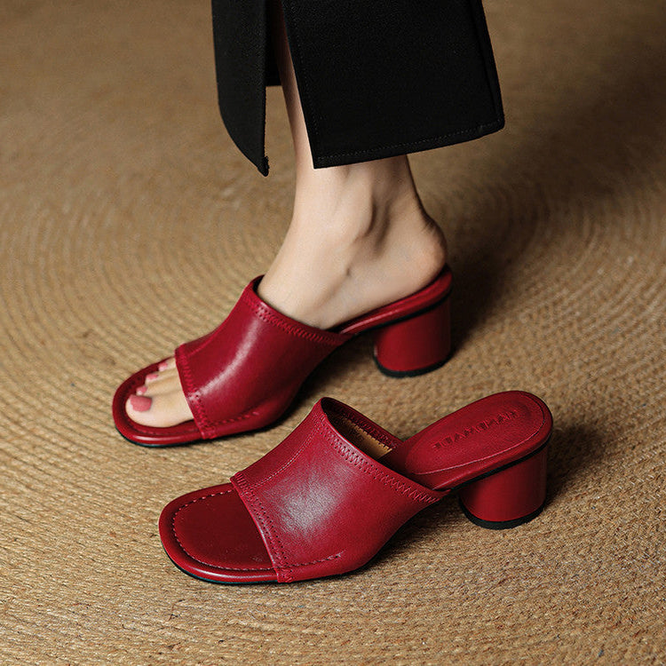 Mules Amira de cuero genuino