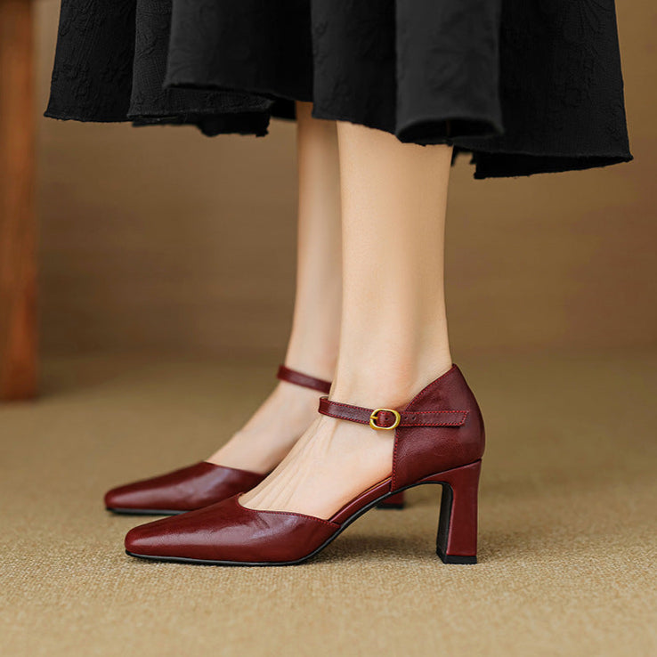 Amaris Genuine Leather Heels