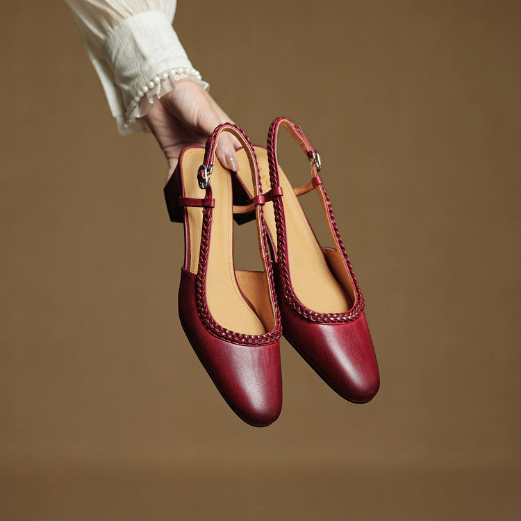 Tacones Bella de cuero genuino