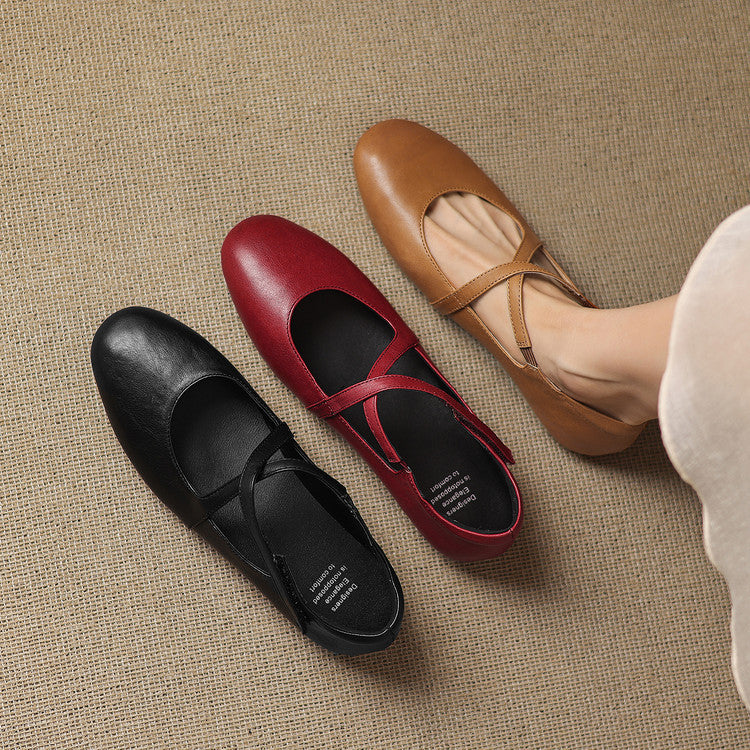 Zeor flache Schuhe aus echtem Leder