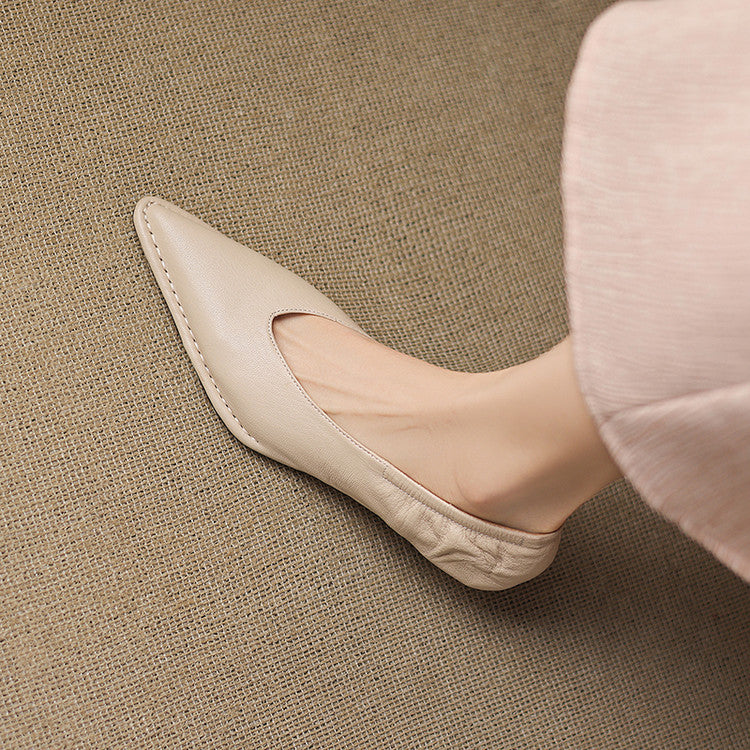 Emma Pumps aus echtem Leder mit spitzer Kappe