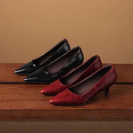 Tacones Verona de cuero genuino