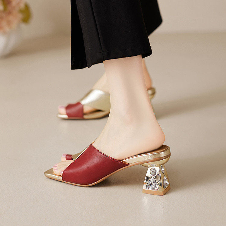 Tacones Opaline de cuero genuino