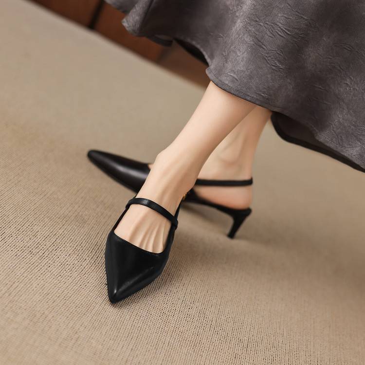 Kemi Slingbacks van Echt Leer