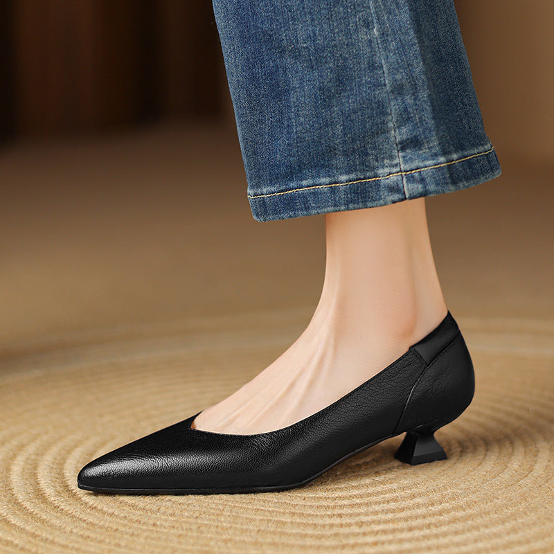 Tacones Nera de cuero genuino