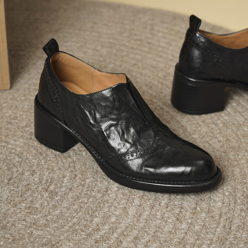 Everett Wingtip Plateauschoenen van Echt Leer