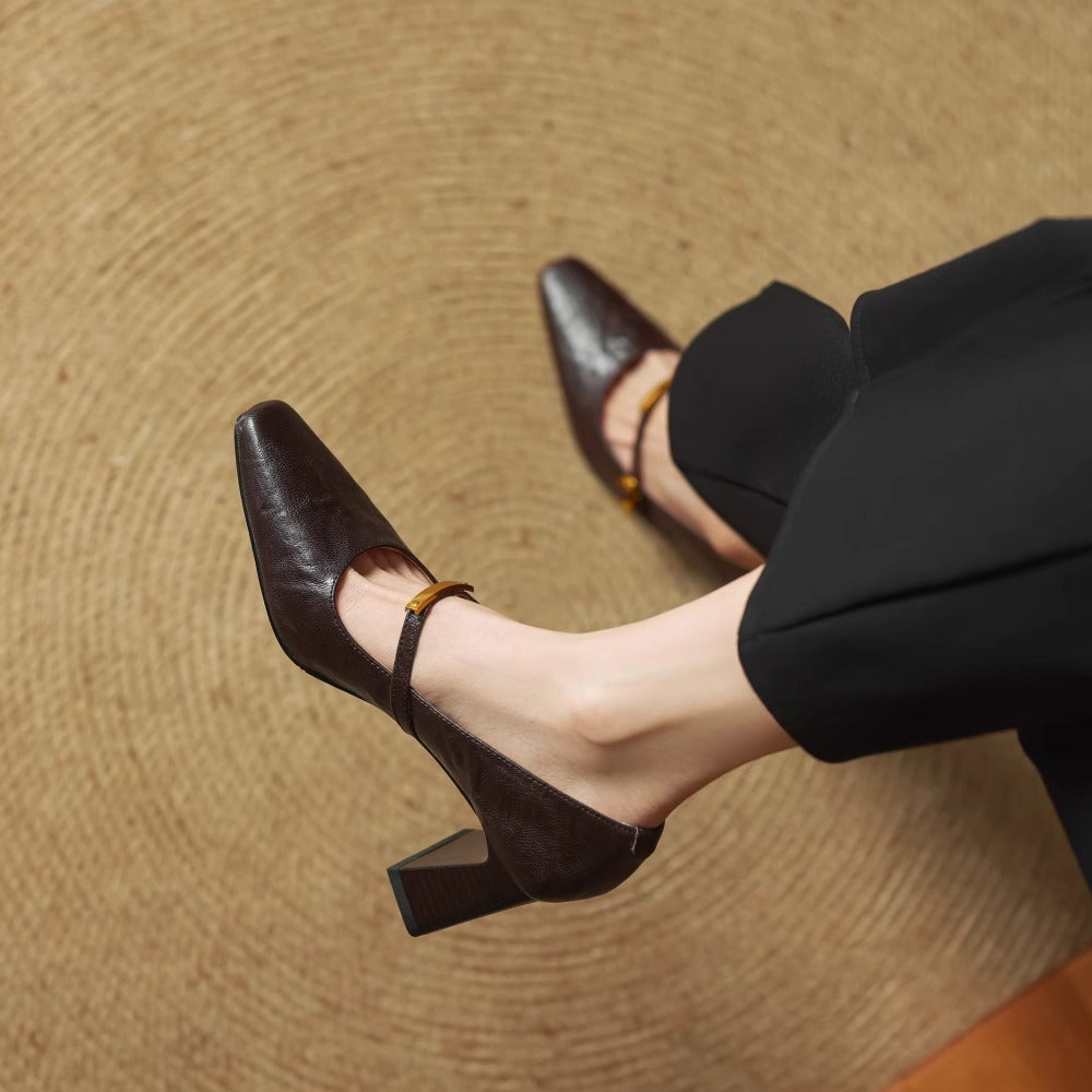 Tacones de cuero genuino Auria