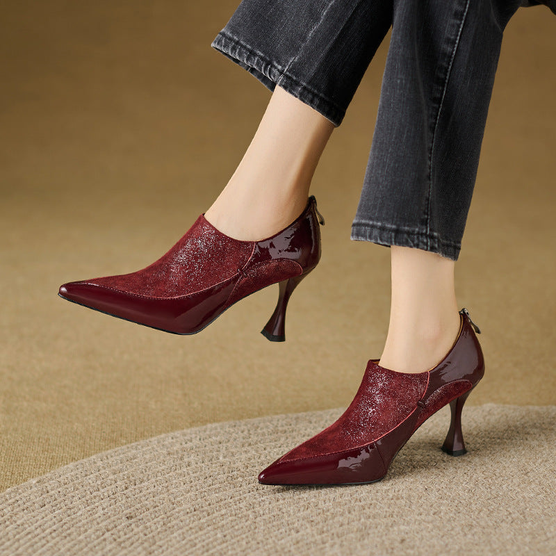 Tacones Evara de cuero genuino